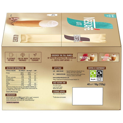 Nescafe Latte Coffee Sachets, 15.5g, Pack of 40