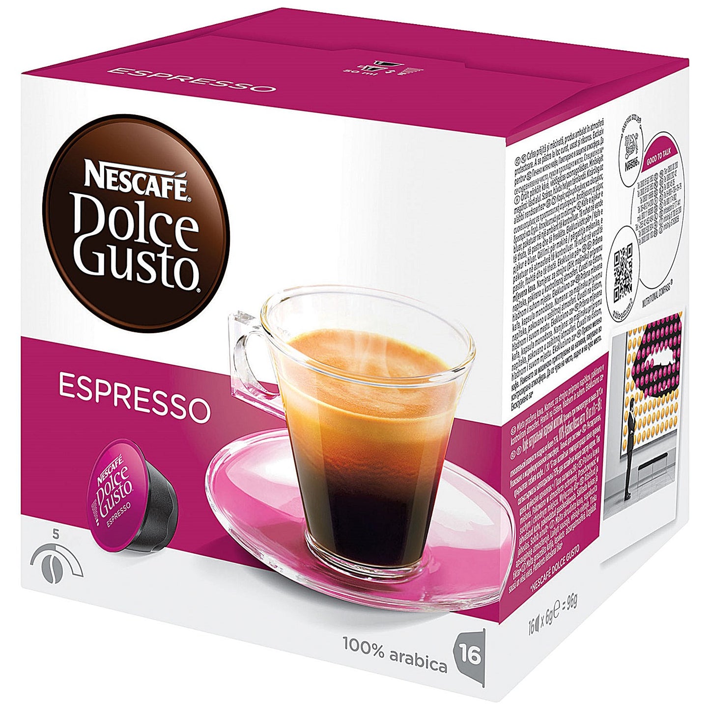 Nescafe Dolce Gusto Espresso Capsules, 16 Capsules, Pack of 3