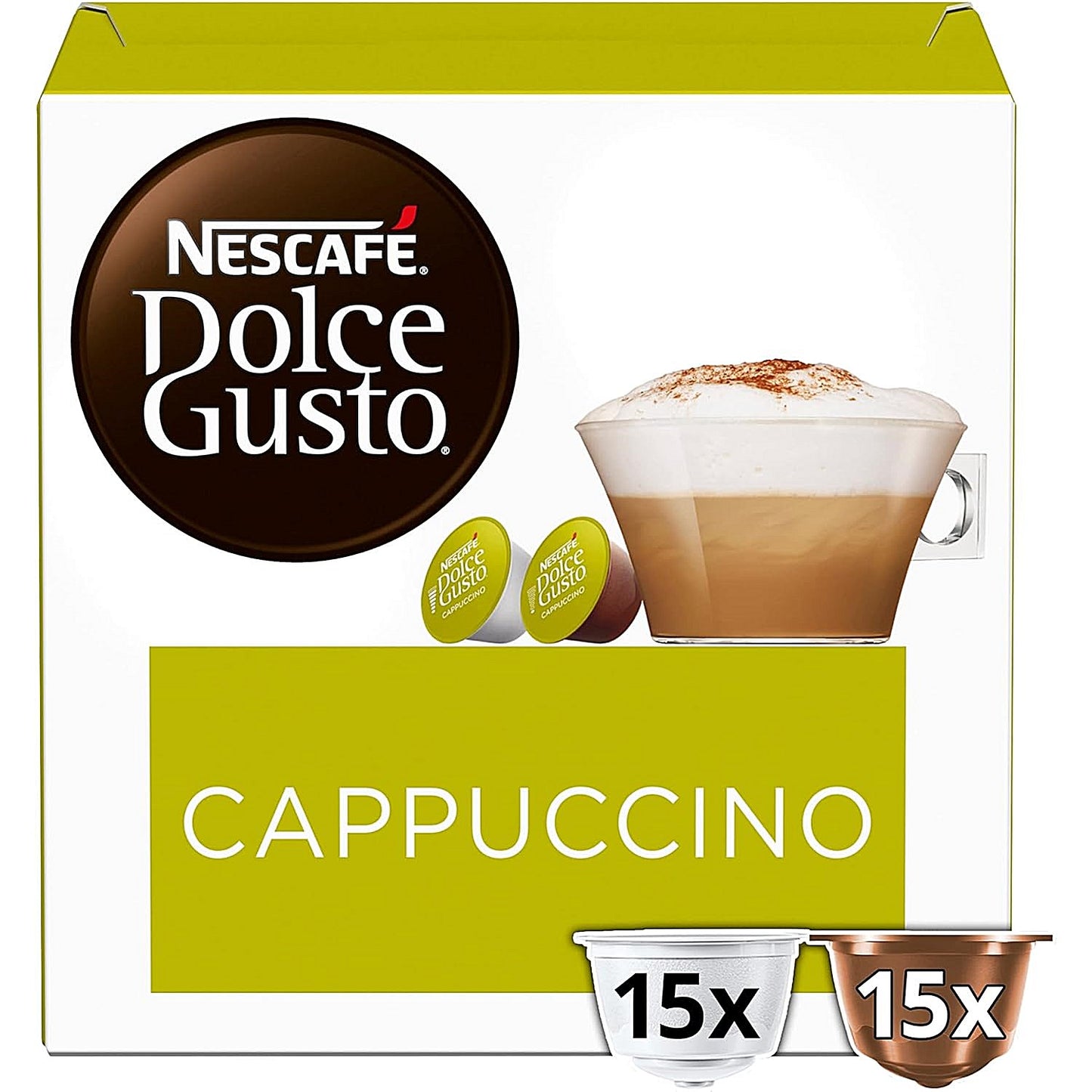 Nescafe Dolce Gusto Cappuccino Capsules, 16 Capsules, Pack of 3