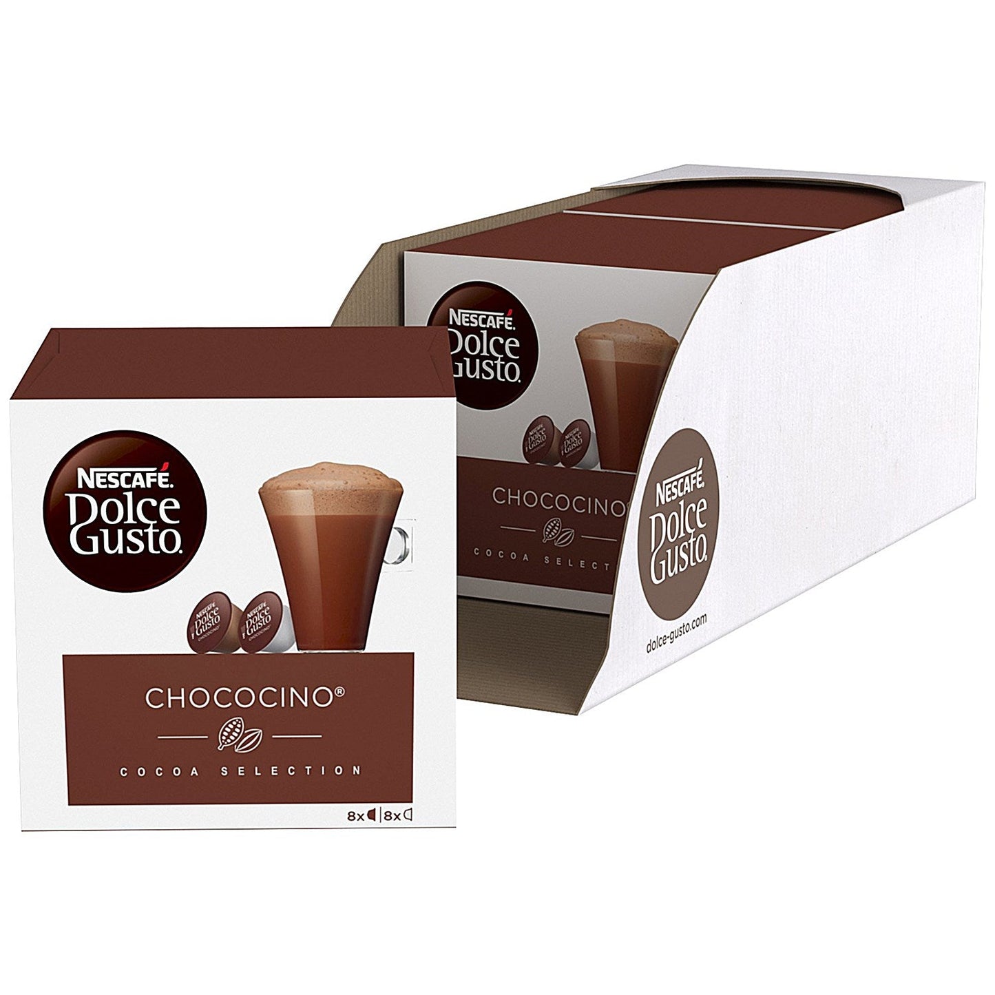 Nescafe Dolce Gusto Chococino Capsules, 16 Capsules, Pack of 3