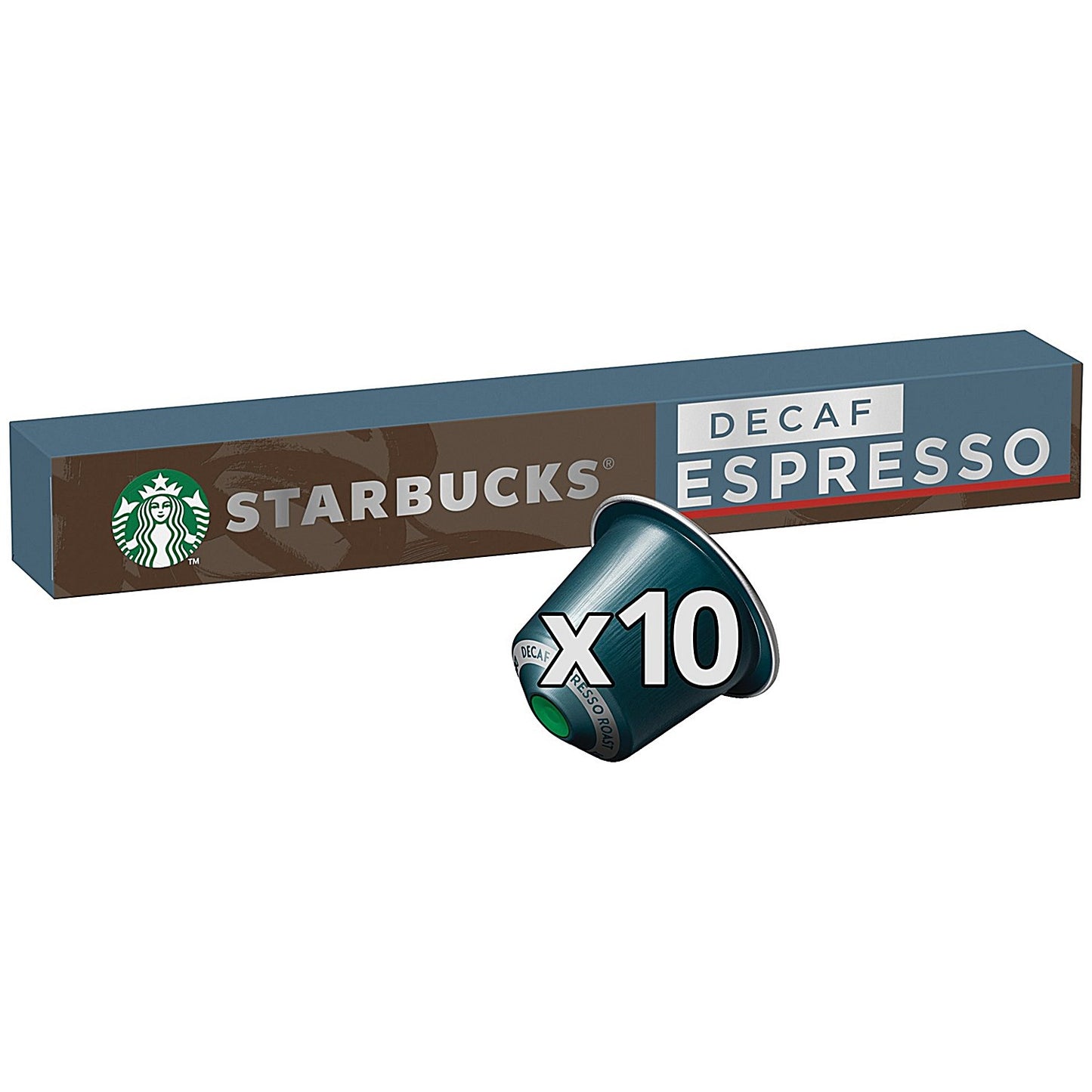 Starbucks Nespresso Decaf Espresso Roast Coffee Pods, Pack of 10
