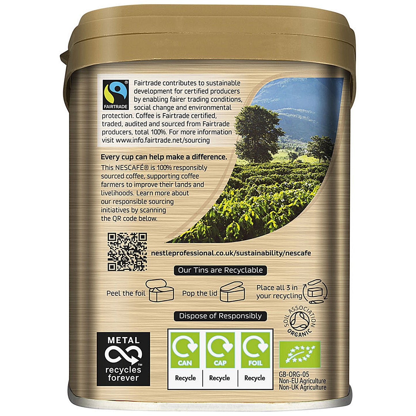 Nescafe Organic Coffee Tin 500g