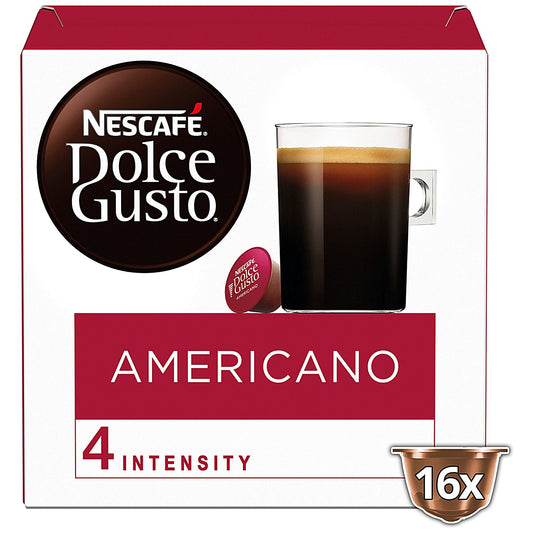 Nescafe Dolce Gusto Americano Capsules, 16 Capsules, Pack of 3