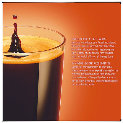 Nescafe Dolce Gusto Americano Intenso Coffee, 16 Capsules, Pack of 3