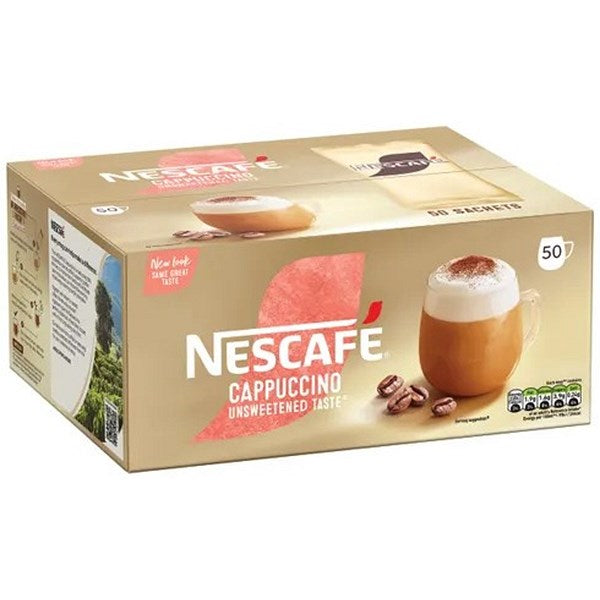Nescafe Gold Cappuccino Instant Coffee Sachets, Pack of 50