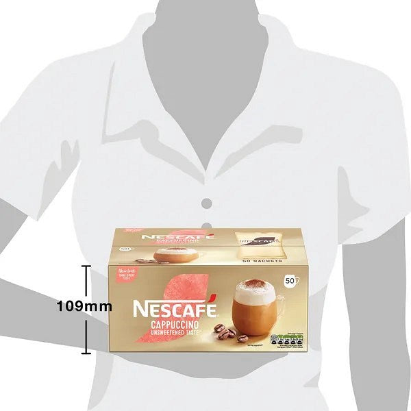 Nescafe Gold Cappuccino Instant Coffee Sachets, Pack of 50