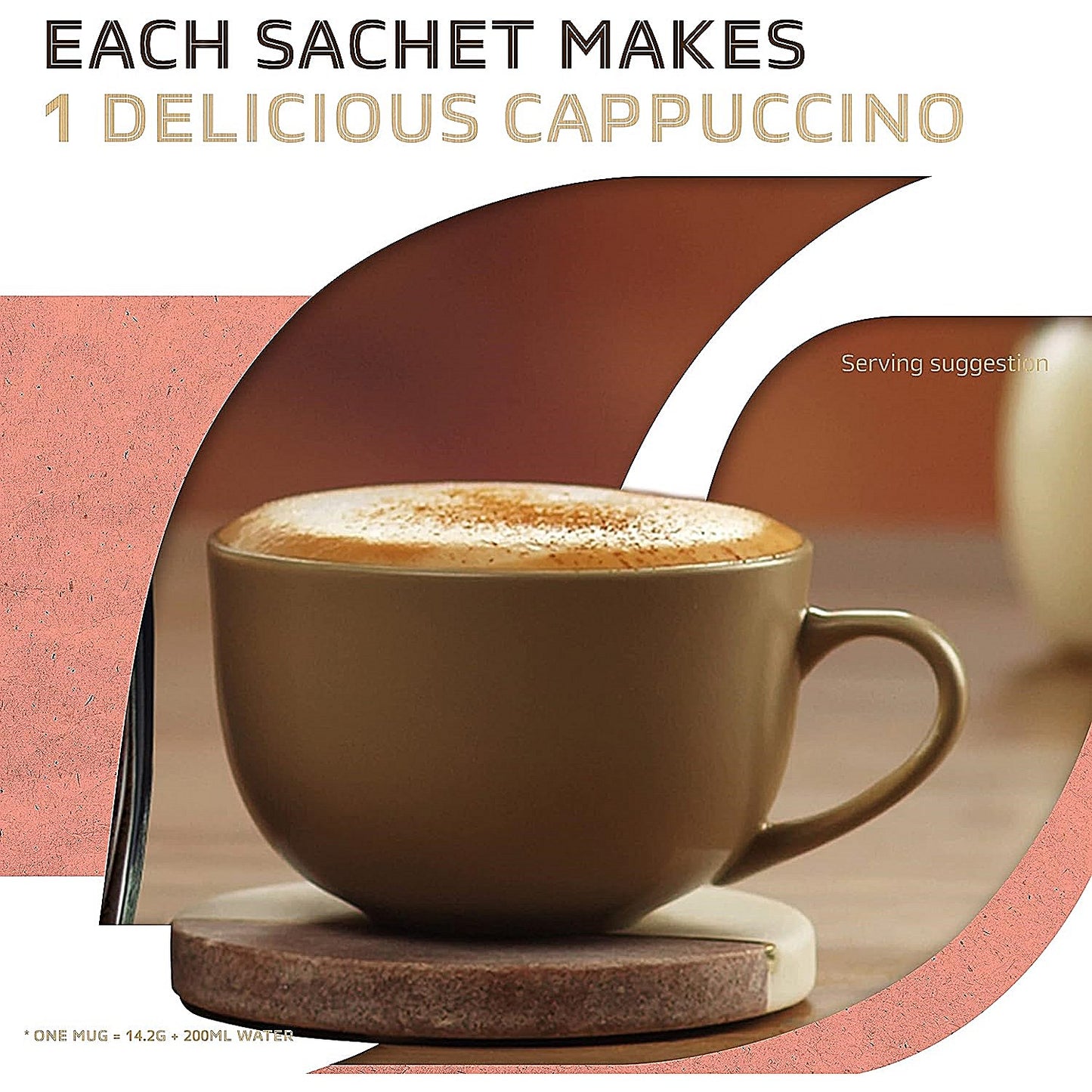 Nescafe Gold Cappuccino Instant Coffee Sachets, Pack of 50
