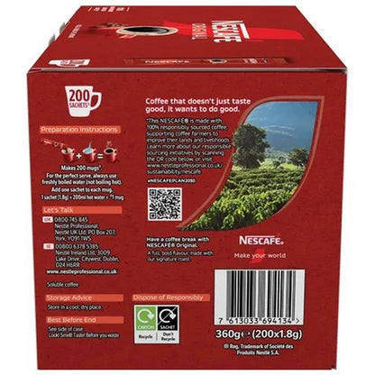Nescafe Original Instant Coffee Sachets, Pack of 200