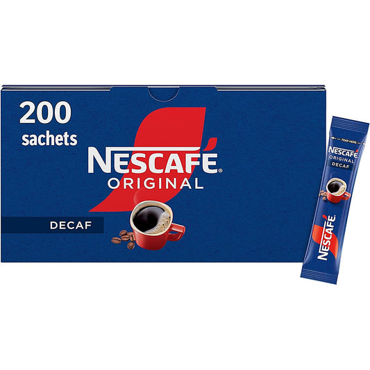 Nescafe Original Decaf Instant Coffee Sachets, Pack of 200