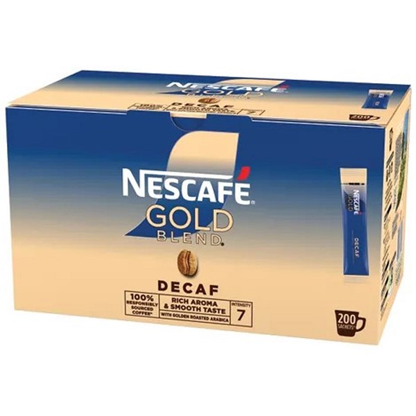 Nescafe Gold Blend Decaff Instant Coffee Sachets, Pack of 200