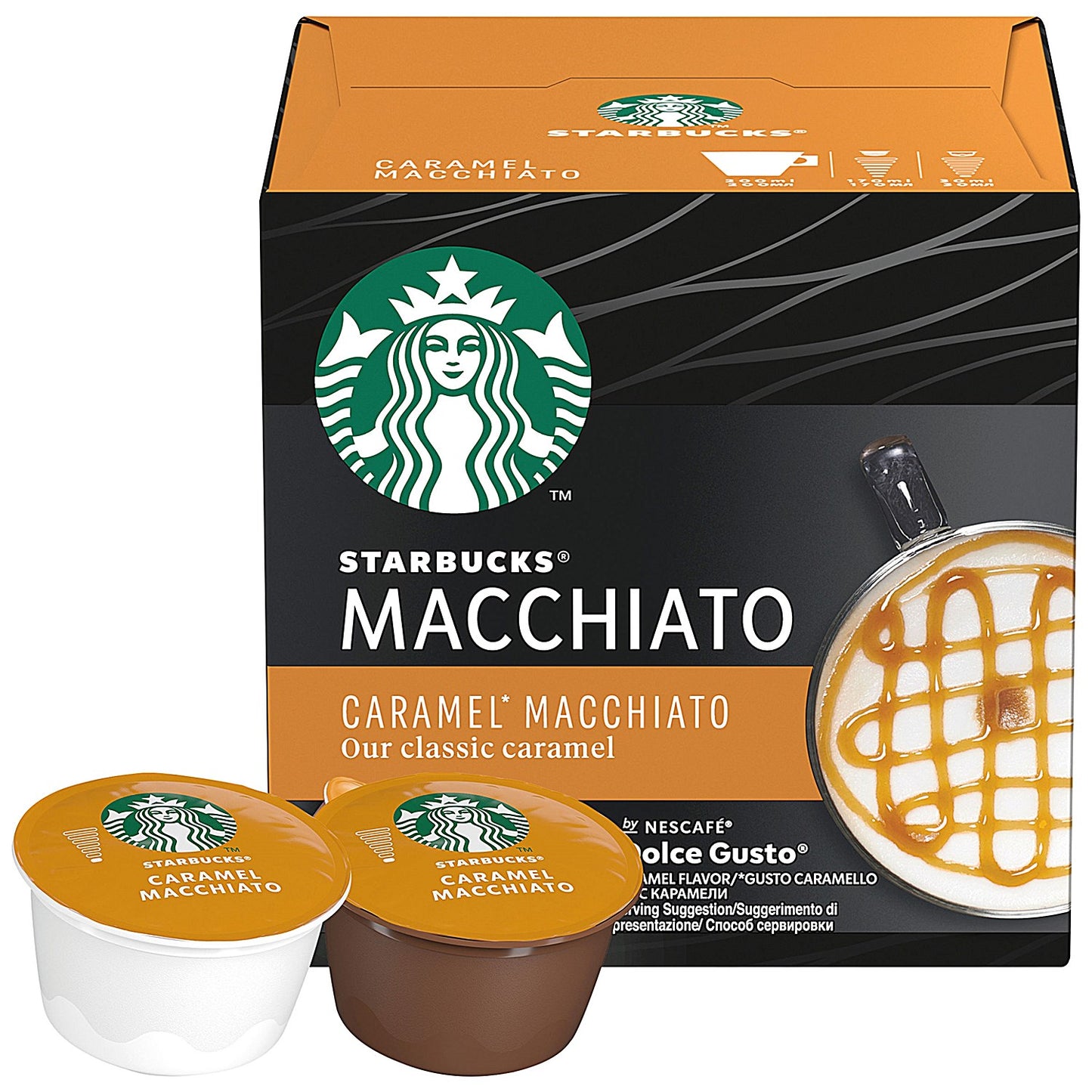 Starbucks Caramel Macchiato Dolce Gusto Capsules, 12 Capsules, Pack of 3