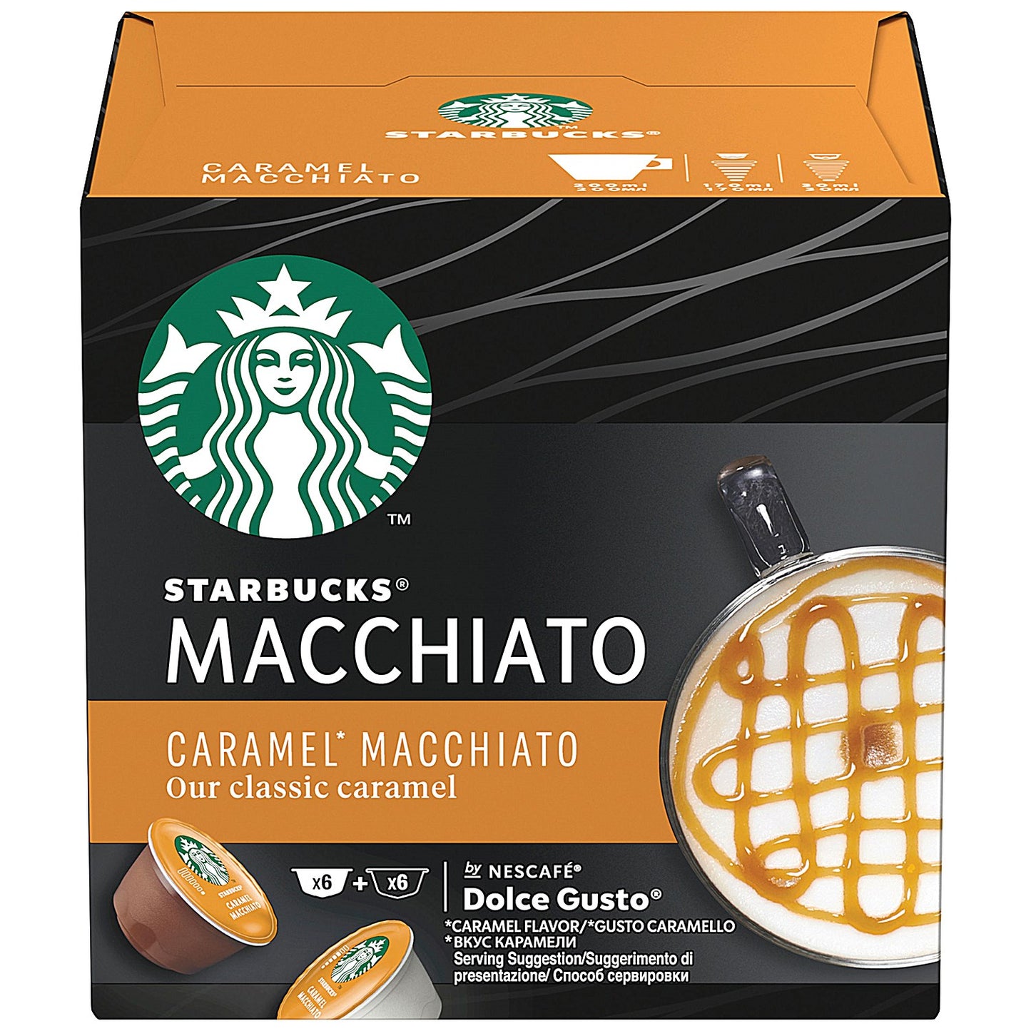 Starbucks Caramel Macchiato Dolce Gusto Capsules, 12 Capsules, Pack of 3