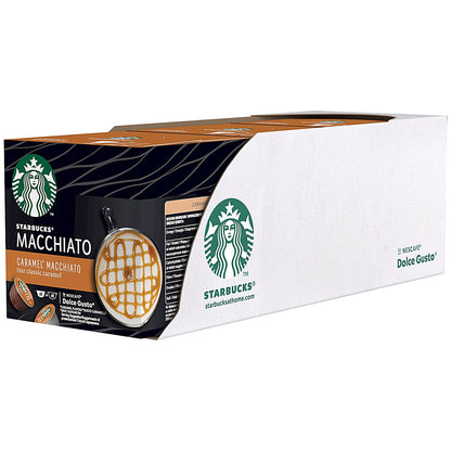 Starbucks Caramel Macchiato Dolce Gusto Capsules, 12 Capsules, Pack of 3