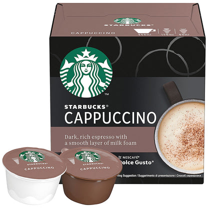 Starbucks Cappuccino Dolce Gusto Capsules, 12 Capsules, Pack of 3