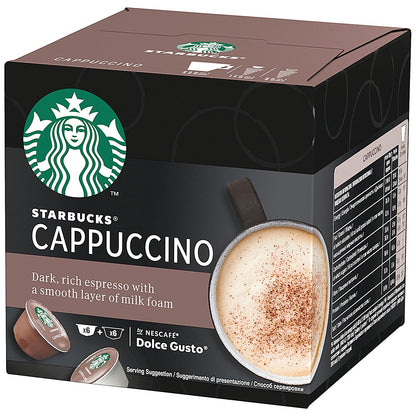Starbucks Cappuccino Dolce Gusto Capsules, 12 Capsules, Pack of 3