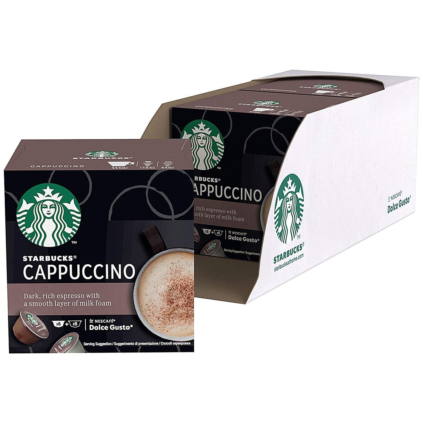 Starbucks Cappuccino Dolce Gusto Capsules, 12 Capsules, Pack of 3