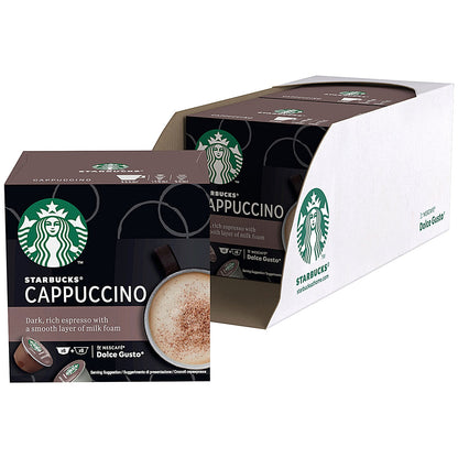 Starbucks Cappuccino Dolce Gusto Capsules, 12 Capsules, Pack of 3