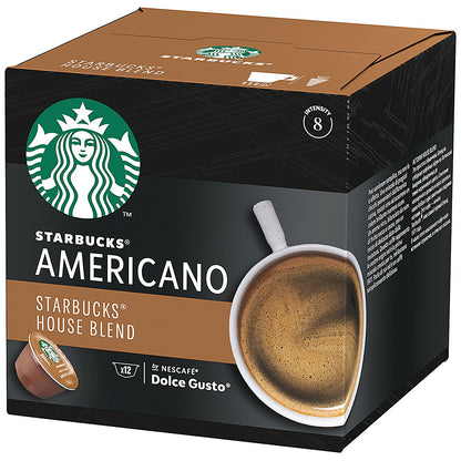 Starbucks House Blend Americano Dolce Gusto Capsules, 12 Capsules, Pack of 3