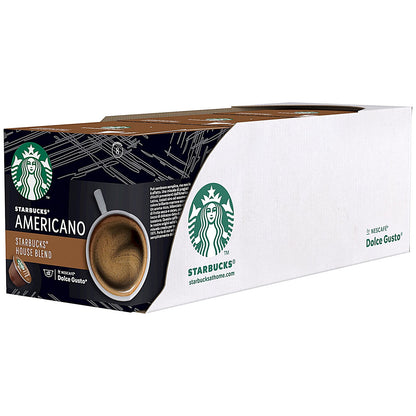 Starbucks House Blend Americano Dolce Gusto Capsules, 12 Capsules, Pack of 3