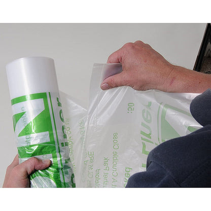 Acorn Reusable Heavy Duty Bin Liners, 160 Litre, Clear & Printed, Roll of 50