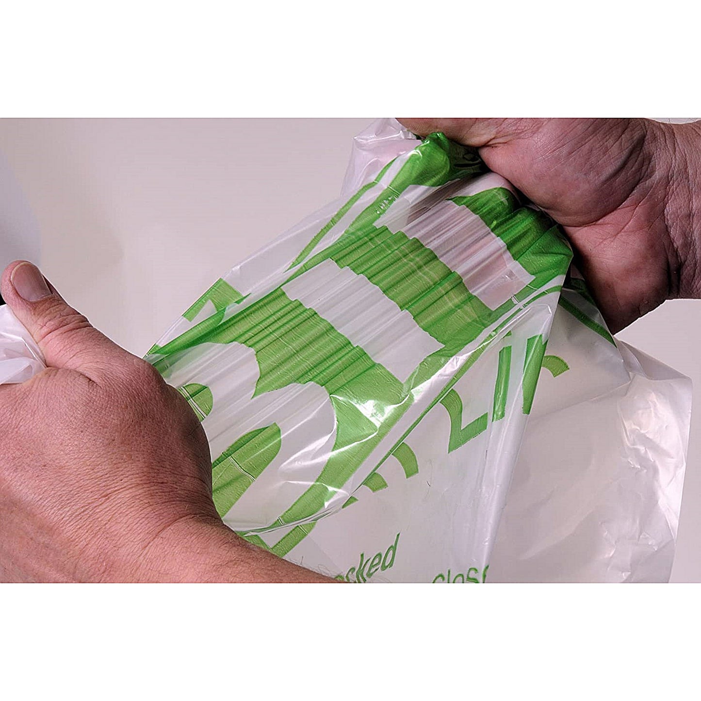 Acorn Reusable Heavy Duty Bin Liners, 160 Litre, Clear & Printed, Roll of 50