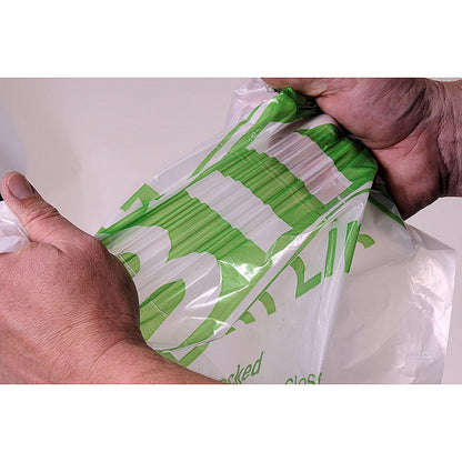 Acorn Reusable Heavy Duty Bin Liners, 160 Litre, Clear & Printed, Roll of 50
