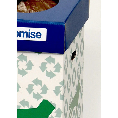Acorn Office Twin Recycling Bin, 95 Litres Each, Blue and Green