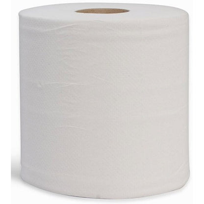 Esfina 2-Ply Embossed Centrefeed Roll, 150m, White, Pack of 6