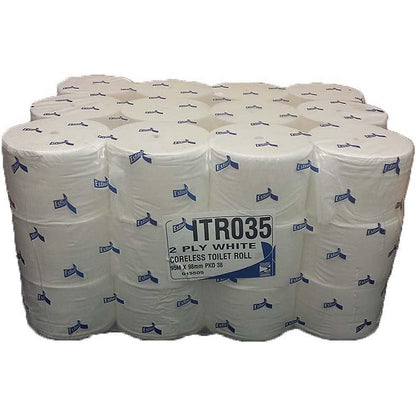 Esfina Coreless Toilet Roll, 2-Ply, 100m, Pack of 36