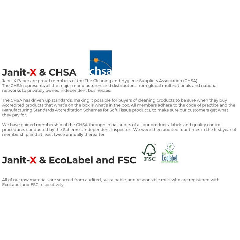 Janit-X Eco 2-Ply 100% Recycled Centrefeed Rolls, 200mmx170mm, Blue, Pack of 6 Easy2Order : NWT1472