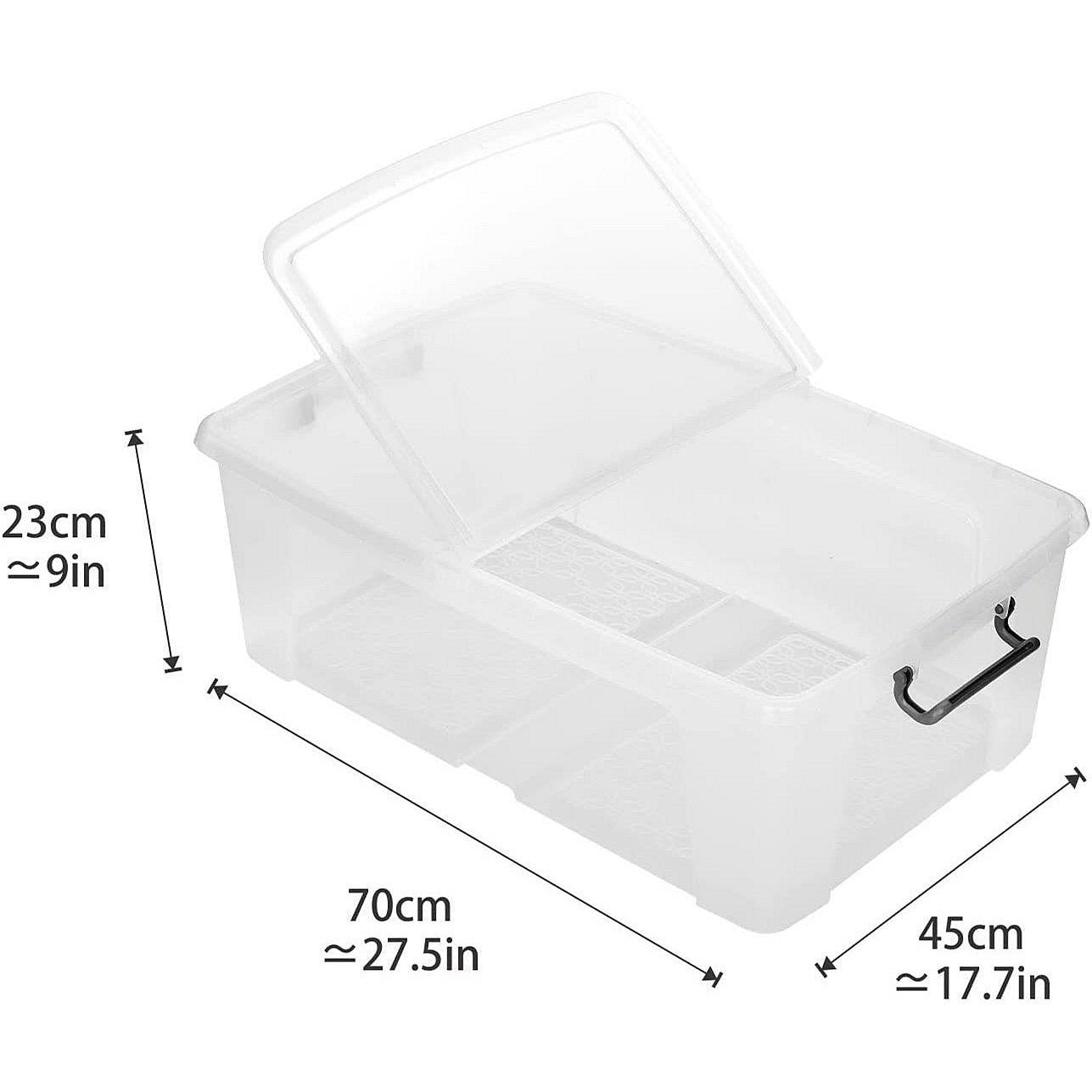 Strata Smart Box With Clip-On Folding Lid, 50 Litres, Clear Easy2Order : NWT1587