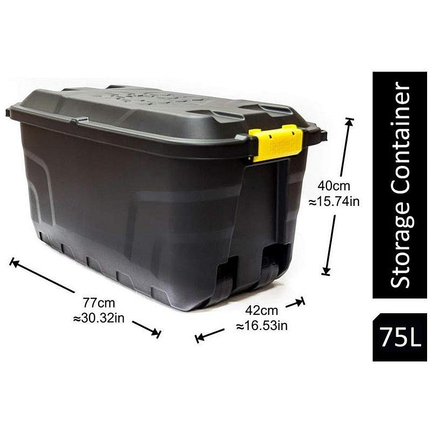 Strata Heavy Duty Trunk, 75 Litres, Black