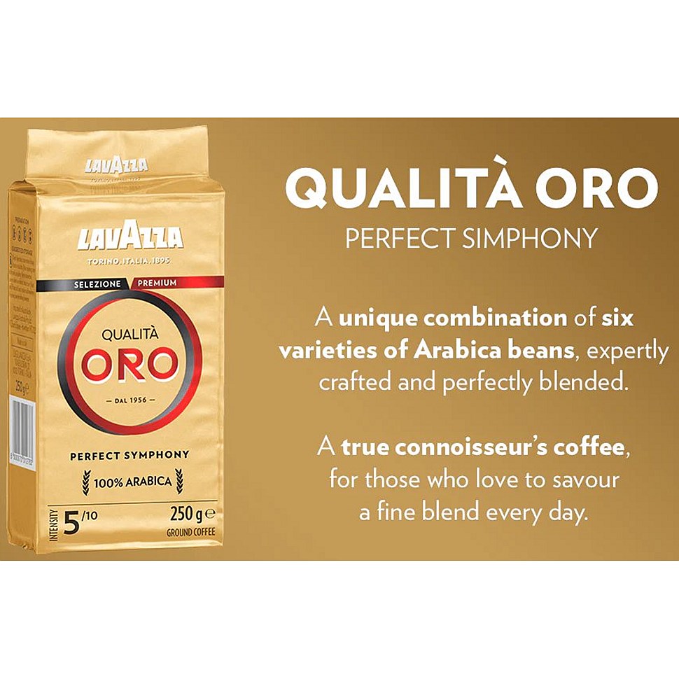 Lavazza Qualita Oro Ground Filter Coffee, 250g