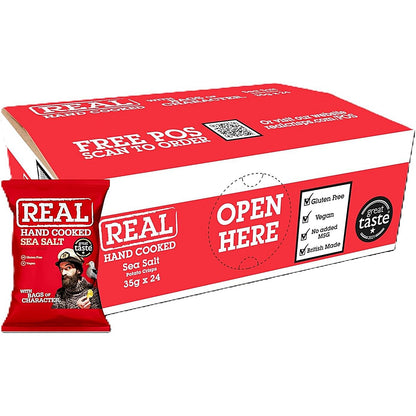 Real Crisps, Sea Salt, 35g, Pack of 24