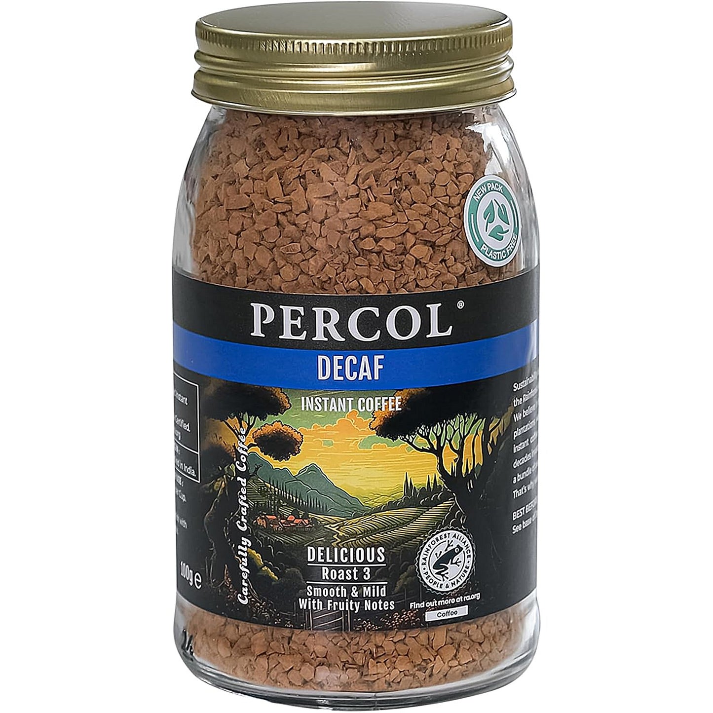 Percol Delicious Decaf Instant Coffee, 100g