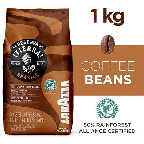 Lavazza Tierra Origins Brasile 100% Coffee Beans, 1kg