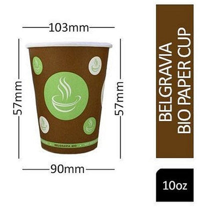 Belgravia Biodegradable Double Walled Cups, 284ml, Pack of 25 Easy2Order : NWT3926