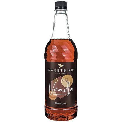 Sweetbird Vanilla Syrup, 1 Litre, Plastic Bottle