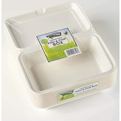 Belgravia Bio CaterPack Fish Chip Boxes, 152x228mm, Pack of 50