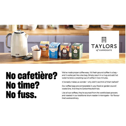 Taylors of Harrogate Hot Lava Java Coffee Bags, Pack of 10