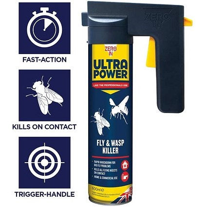 Zero-in Ultra Power Fly & Wasp Killer, 600ml Easy2Order : NWT5451