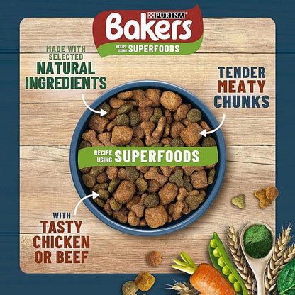 Bakers Adult Beef Dog Food, 14kg