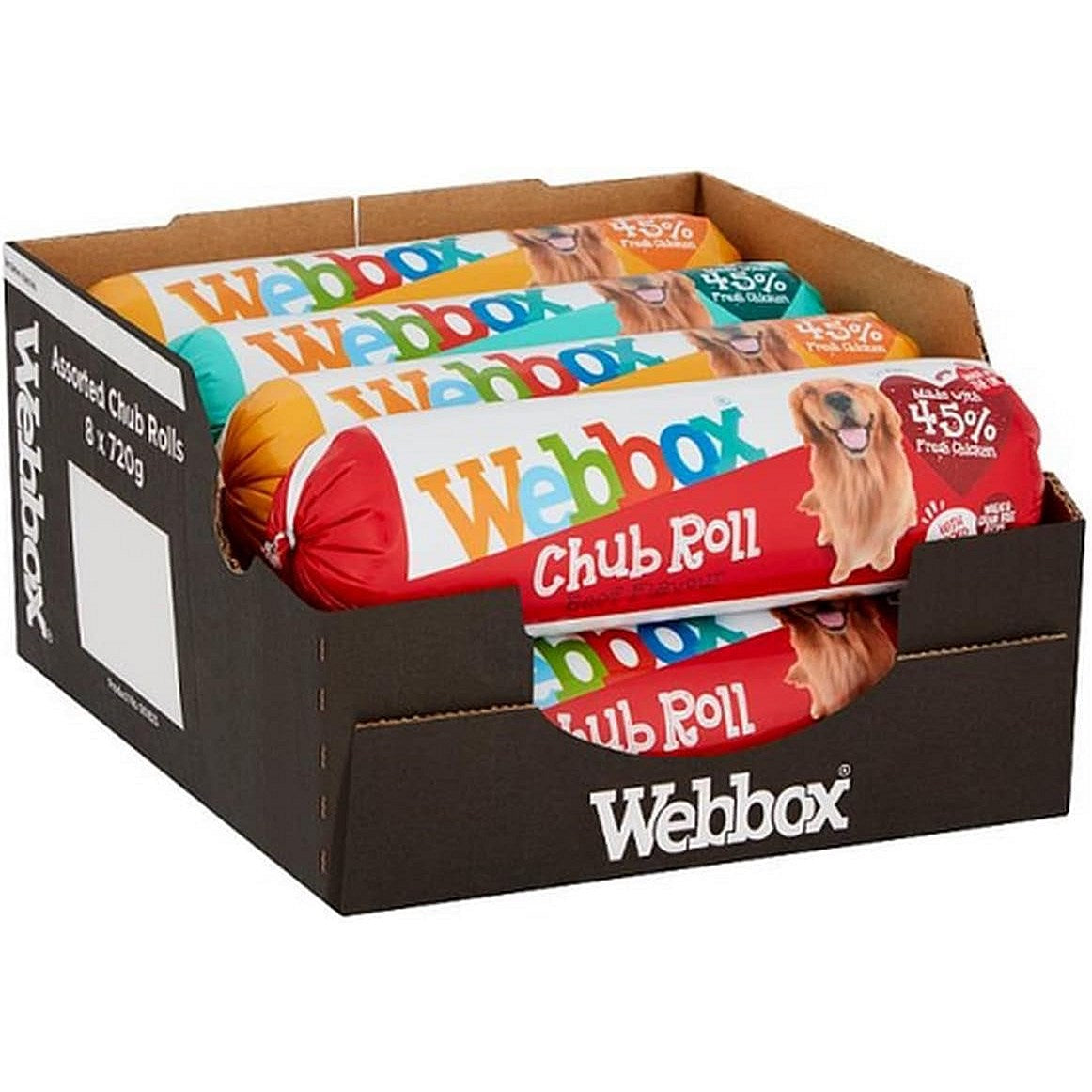 Webbox Chub Roll Assorted, 720g, Pack of 8