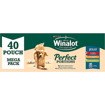 Winalot Perfect Portions in Jelly, 100g, Pack of 40