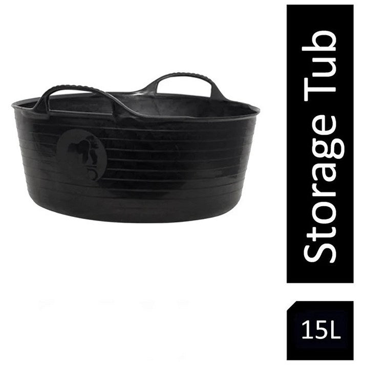 Gorilla Recycled Shallow Flexi Tub, 15 Litre, Black Easy2Order : NWT6465