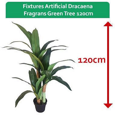 Fixtures Artificial Dracaena Fragrans Green Tree, 120cm