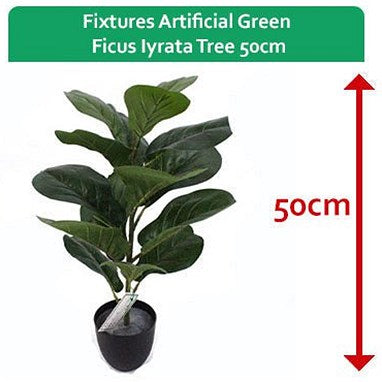 Fixtures Artificial Green Ficus Iyrata Tree, 50cm Easy2Order : NWT6598