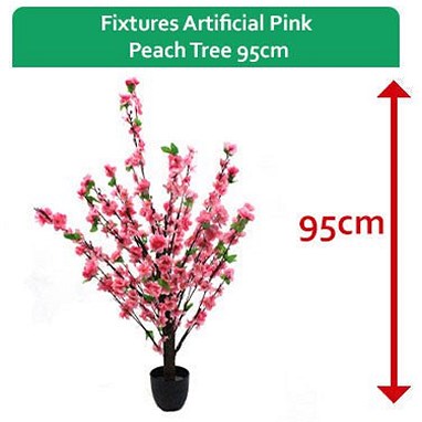 Fixtures Artificial Pink Peach Tree, 95cm Easy2Order : NWT6600