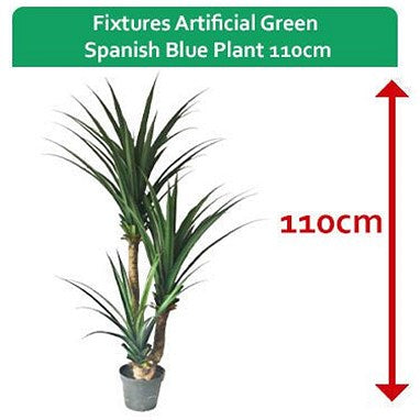 Fixtures Artificial Green Spanish Blue Plant, 110cm Easy2Order : NWT6605