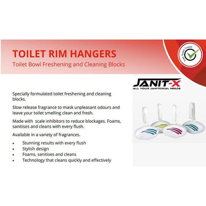 Janit-X Toilet Bowl Rim Hangers, Assorted, Pack of 24 Easy2Order : NWT6736